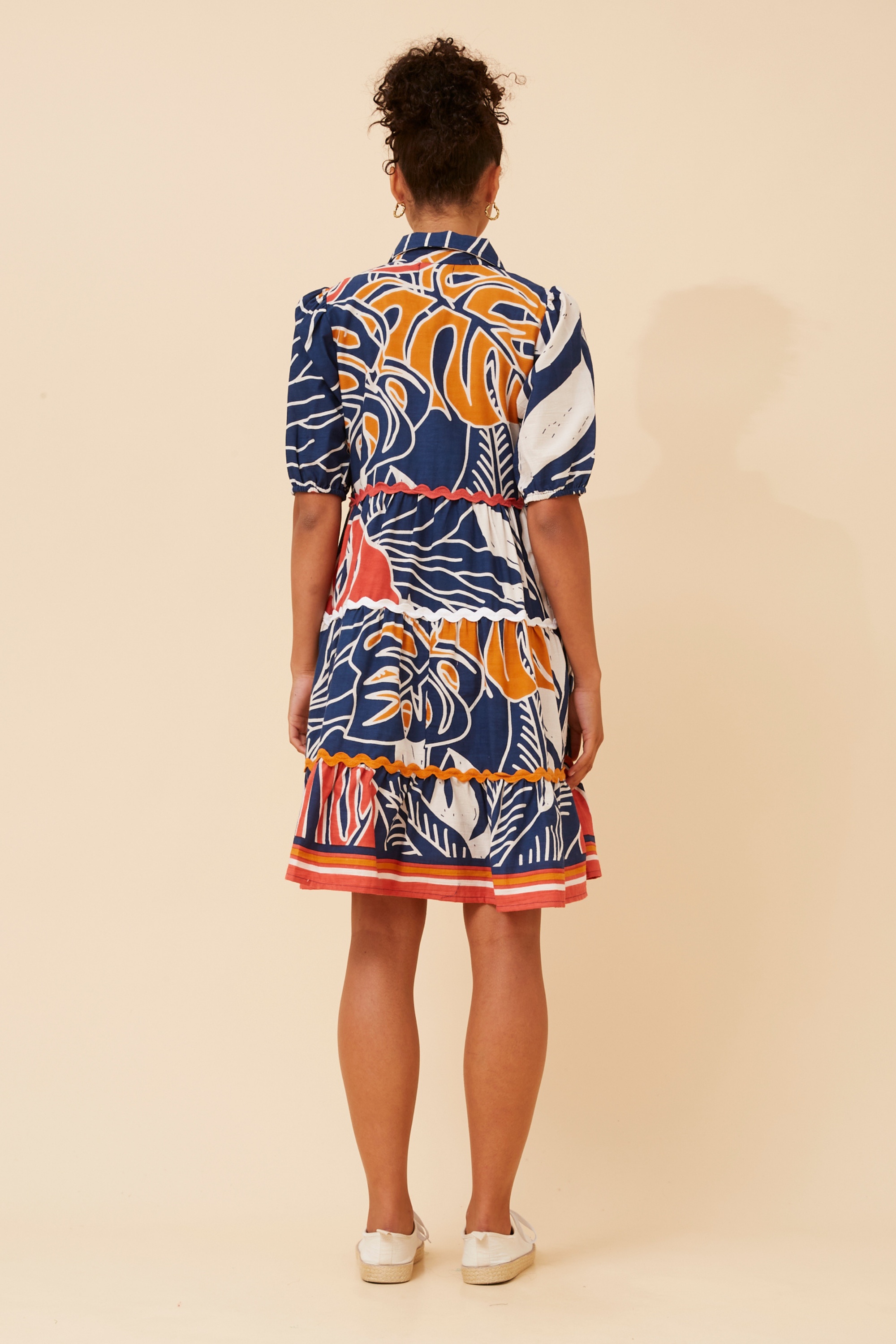 RONIKA ABSTRACT PRINT DRESS