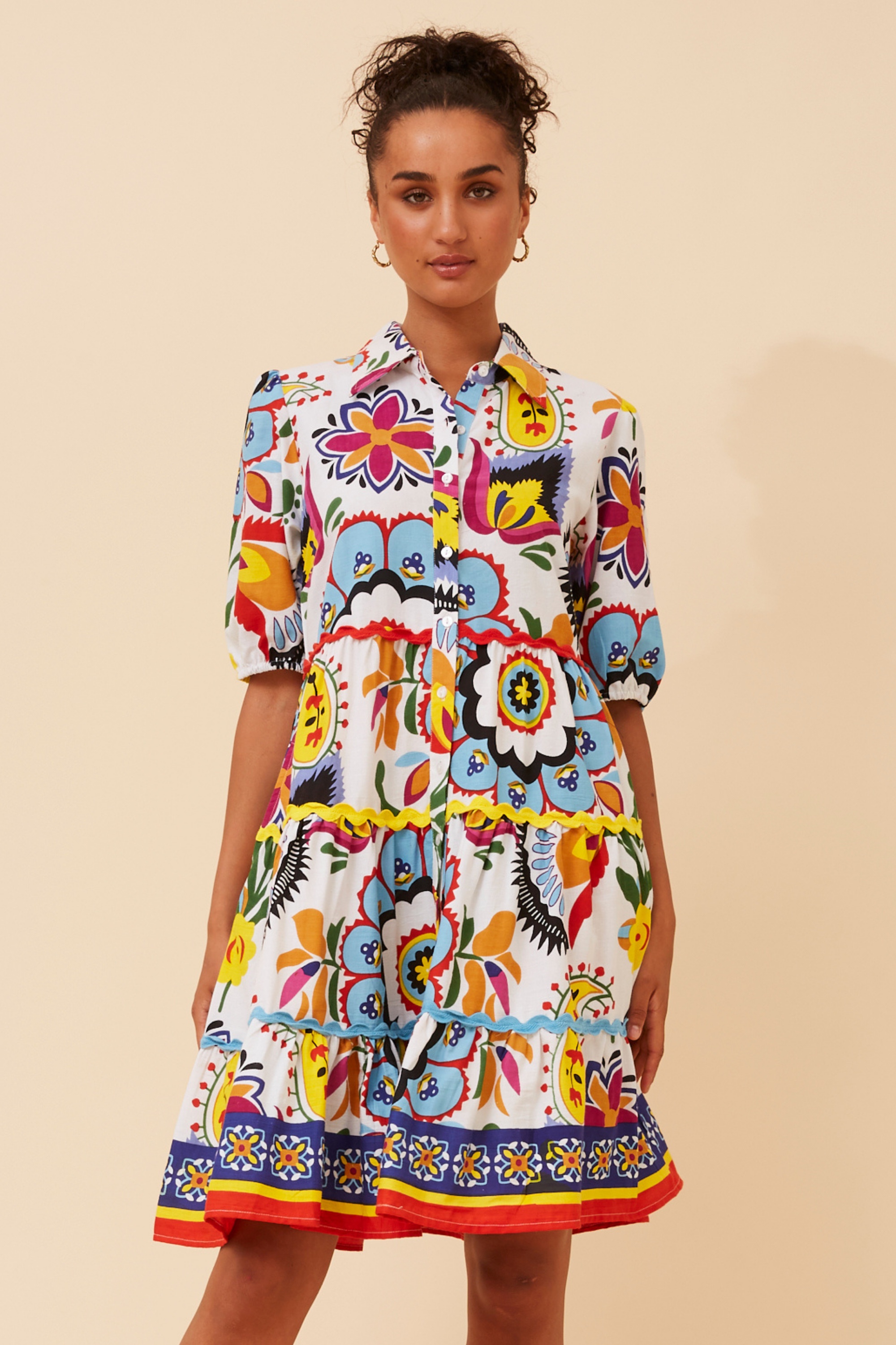 RONIKA ABSTRACT PRINT DRESS