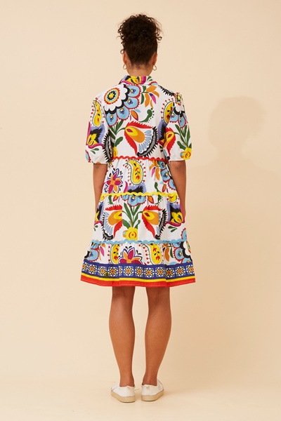 RONIKA ABSTRACT PRINT DRESS