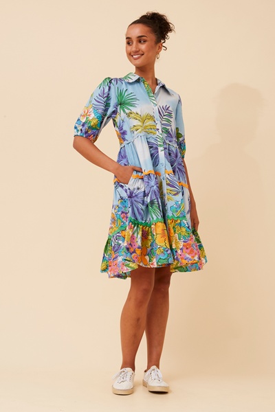 RONIKA TROPICAL PRINT DRESS