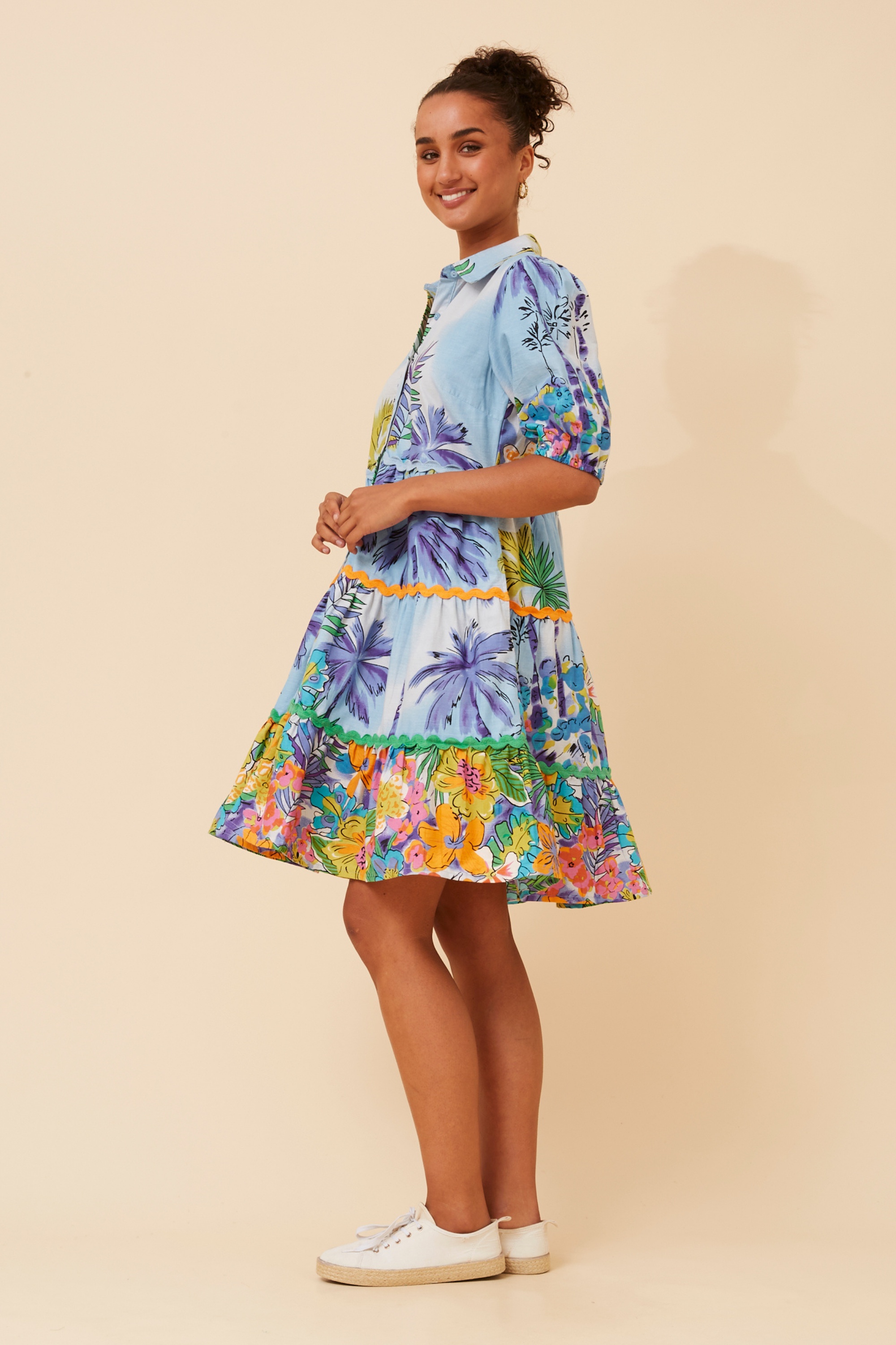 RONIKA TROPICAL PRINT DRESS