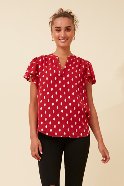 ROSALIND FOIL PRINT TOP