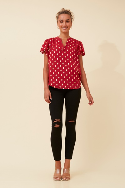 ROSALIND FOIL PRINT TOP