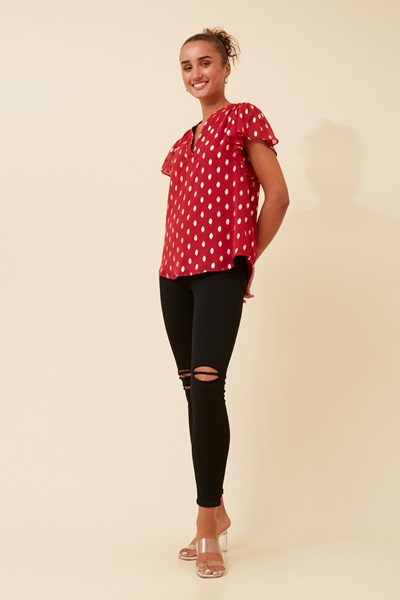 ROSALIND FOIL PRINT TOP