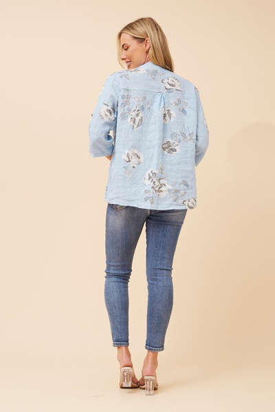 ROSEANNE FLORAL LINEN SHIRT