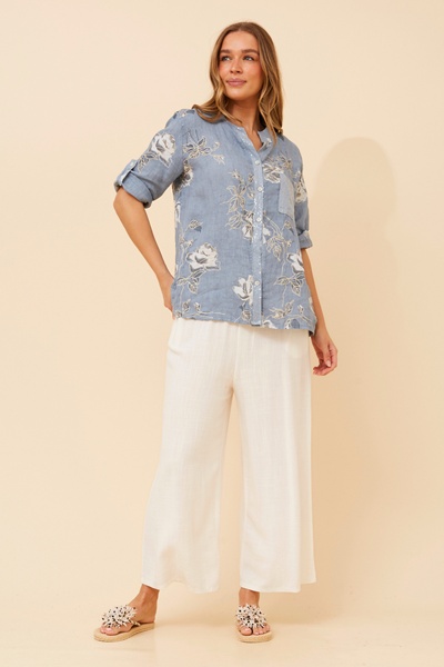 ROSEANNE FLORAL LINEN SHIRT