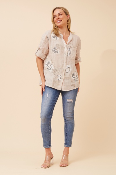 ROSEANNE FLORAL LINEN SHIRT