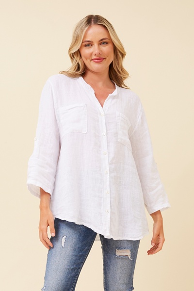 ROSEANNE SEQUIN LINEN SHIRT