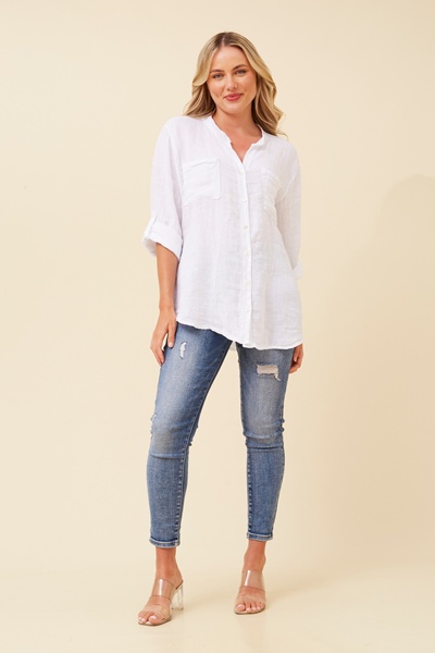 ROSEANNE SEQUIN LINEN SHIRT