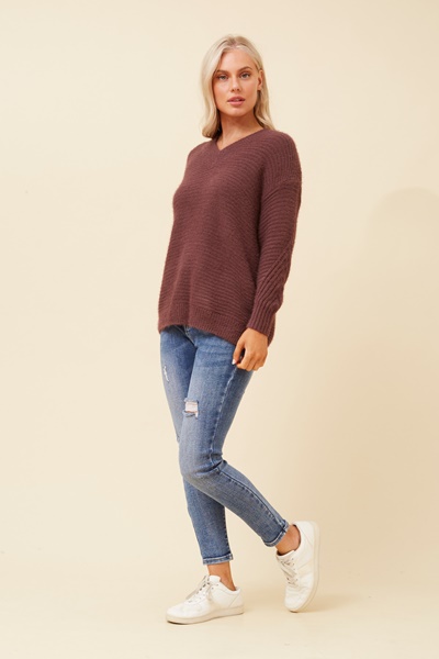 ROSELYN EYELASH KNIT PULLOVER
