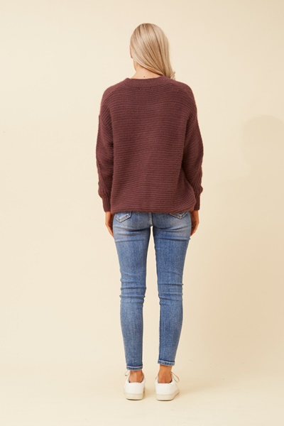 ROSELYN EYELASH KNIT PULLOVER