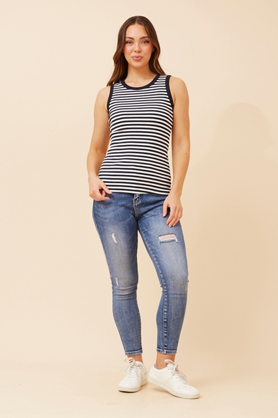 ROSEMARY STRIPE PRINT TOP