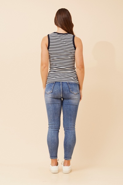 ROSEMARY STRIPE PRINT TOP