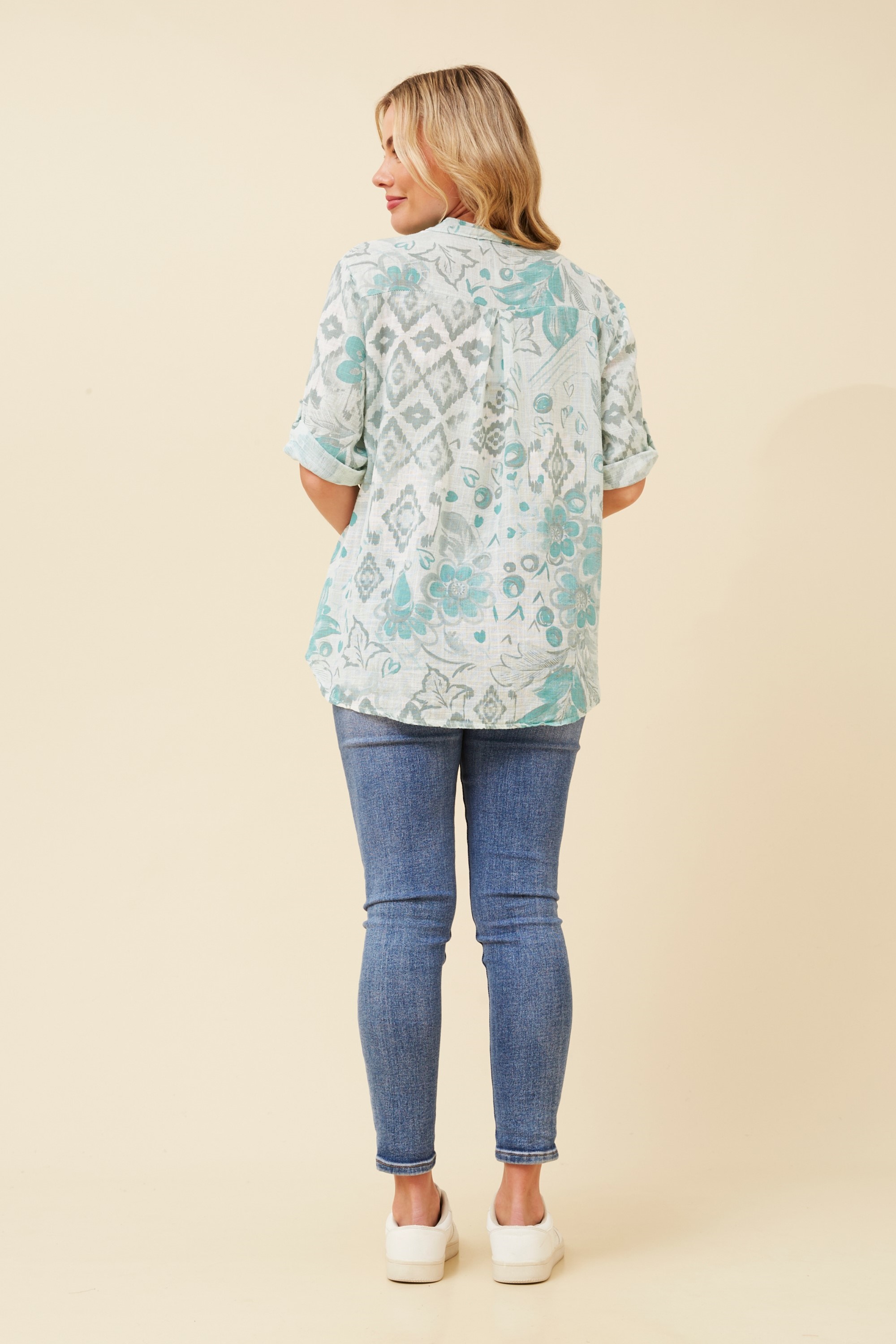 ROSETTA ABSTRACT PRINT SHIRT