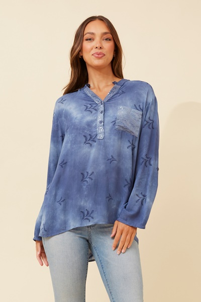 ROSETTA ABSTRACT PRINT TOP