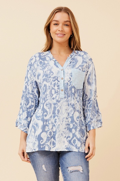 ROSETTA ABSTRACT PRINT TOP
