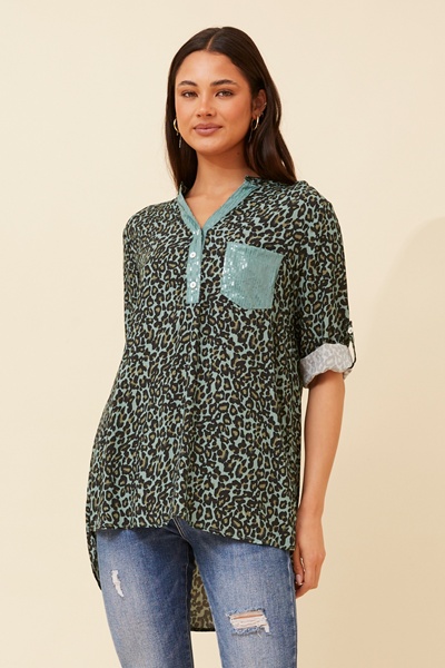 ROSETTA ANIMAL PRINT SHIRT