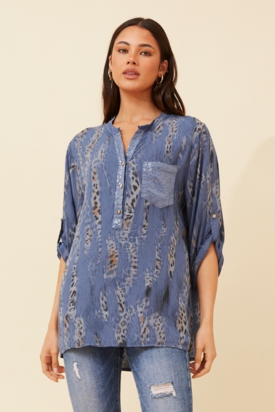 ROSETTA ANIMAL PRINT SHIRT