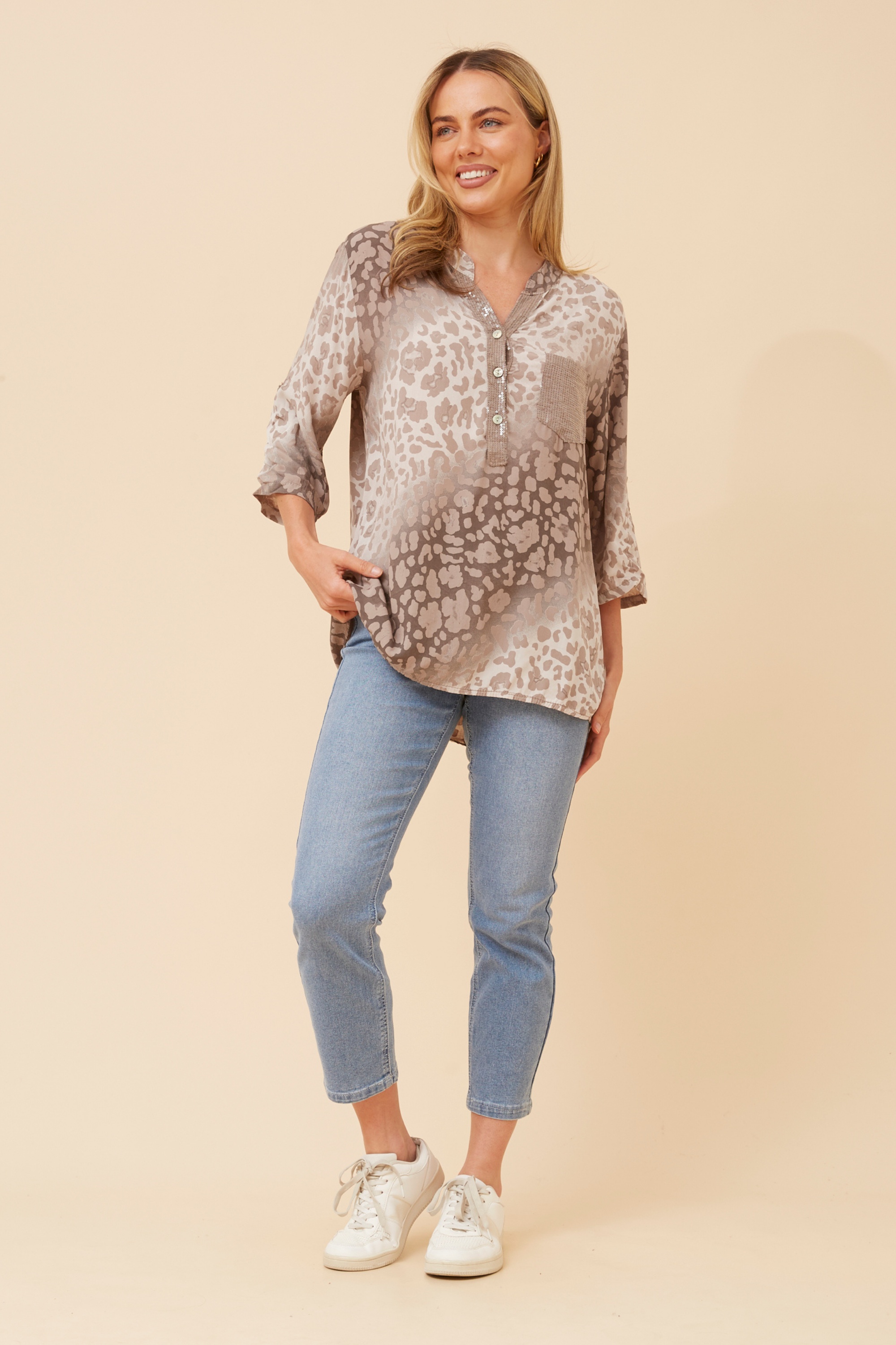 ROSETTA ANIMAL PRINT TOP
