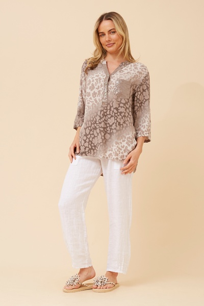ROSETTA ANIMAL PRINT TOP