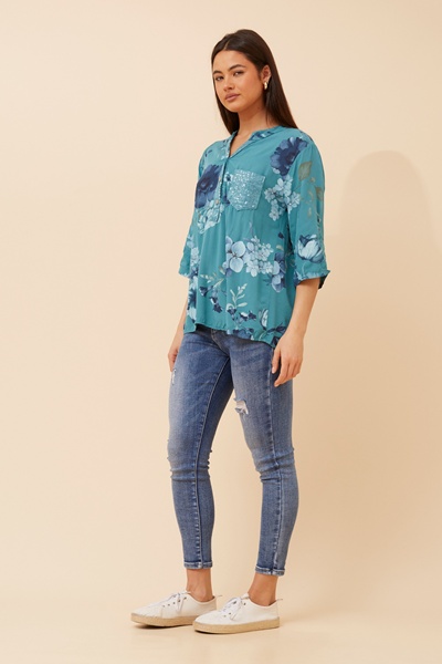 ROSETTA FLORAL TOP