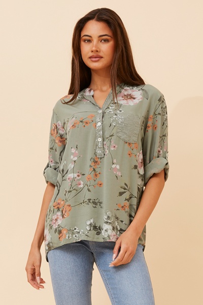 ROSETTA FLORAL TOP
