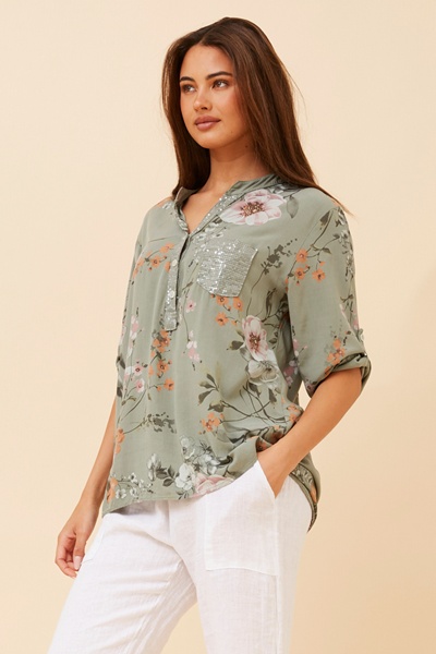 ROSETTA FLORAL TOP