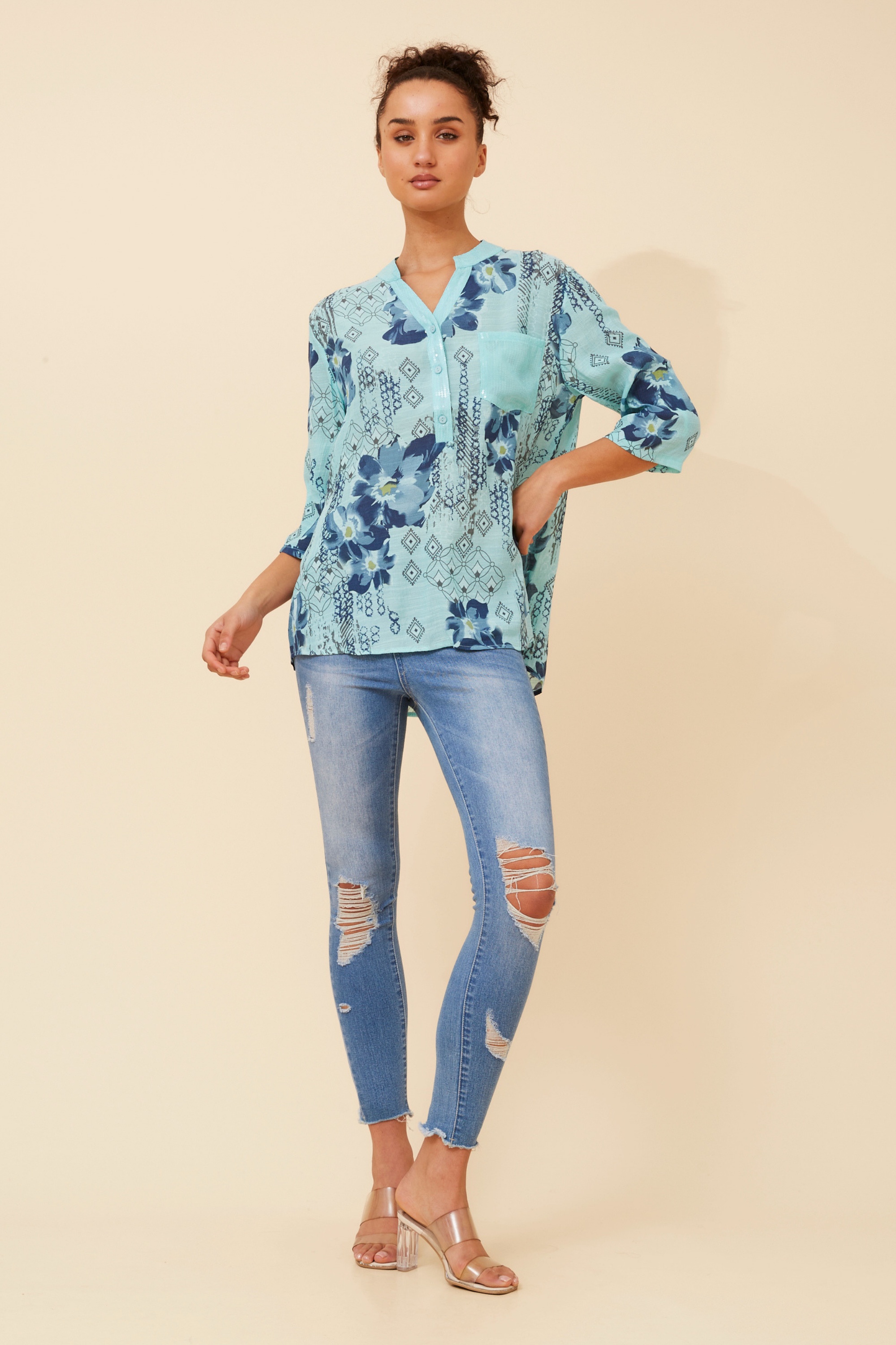 ROSETTA FLORAL TOP