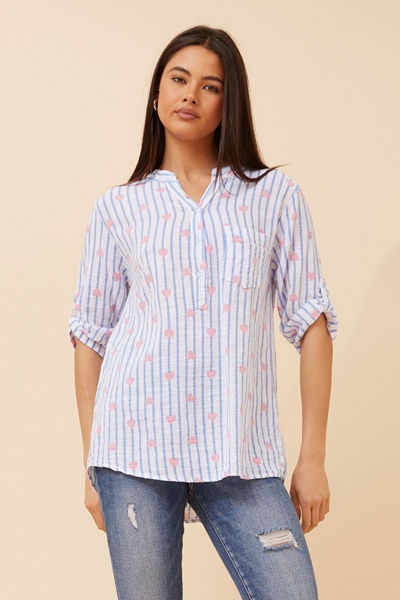 ROSETTA HEART PRINT TOP
