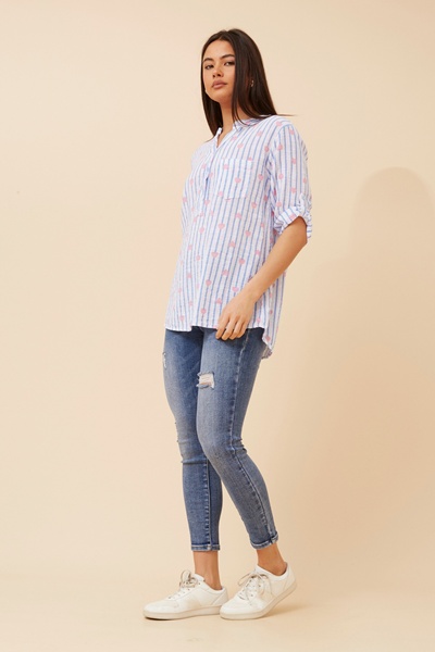 ROSETTA HEART PRINT TOP