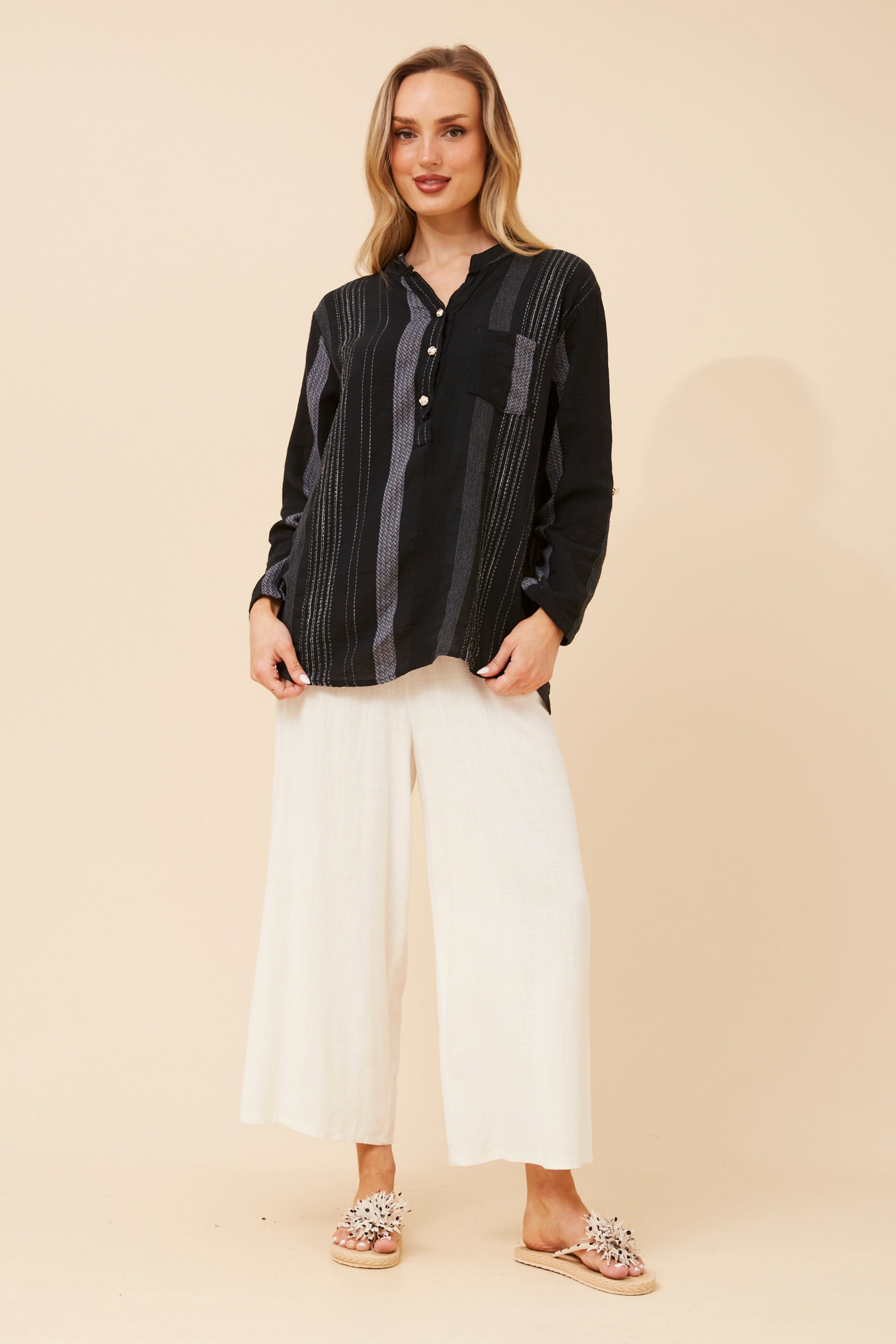 ROSETTA JAQUARD TOP