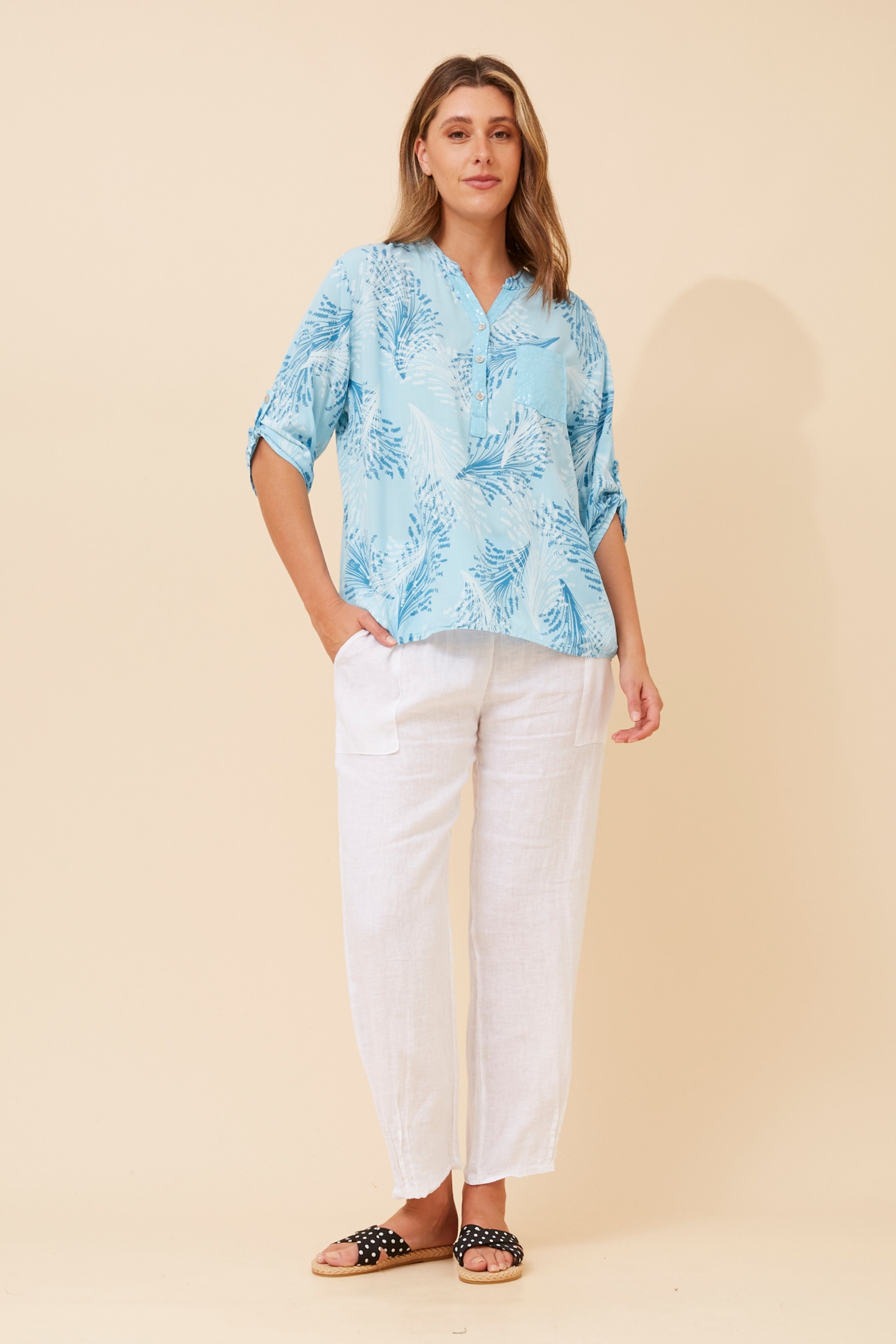 ROSETTA LEAF PRINT SHIRT