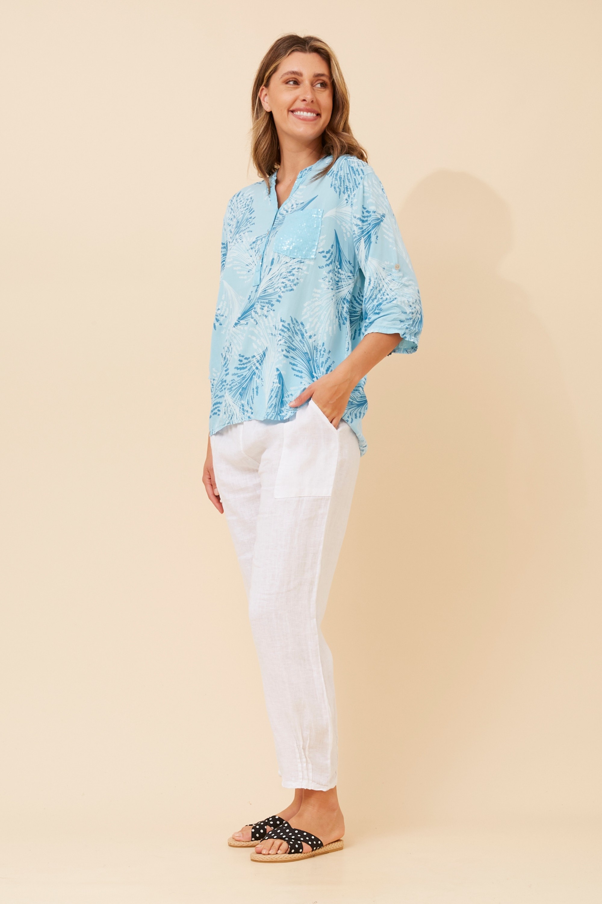 ROSETTA LEAF PRINT SHIRT