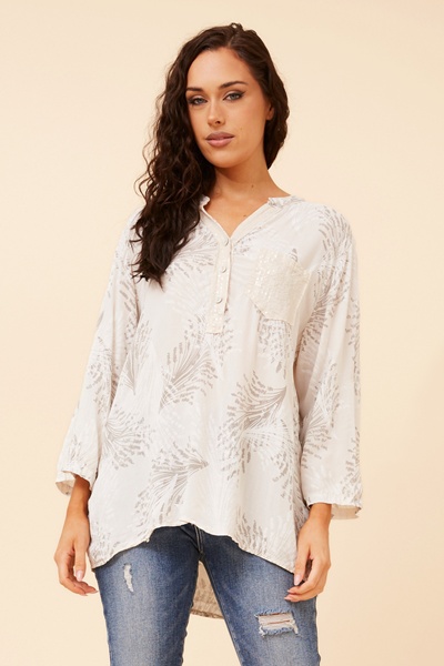 ROSETTA LEAF PRINT SHIRT