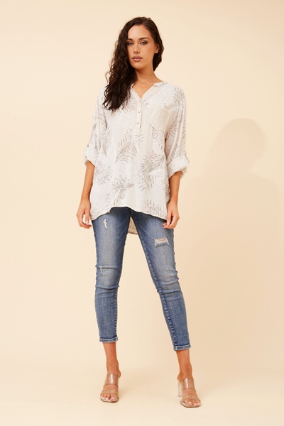 ROSETTA LEAF PRINT SHIRT