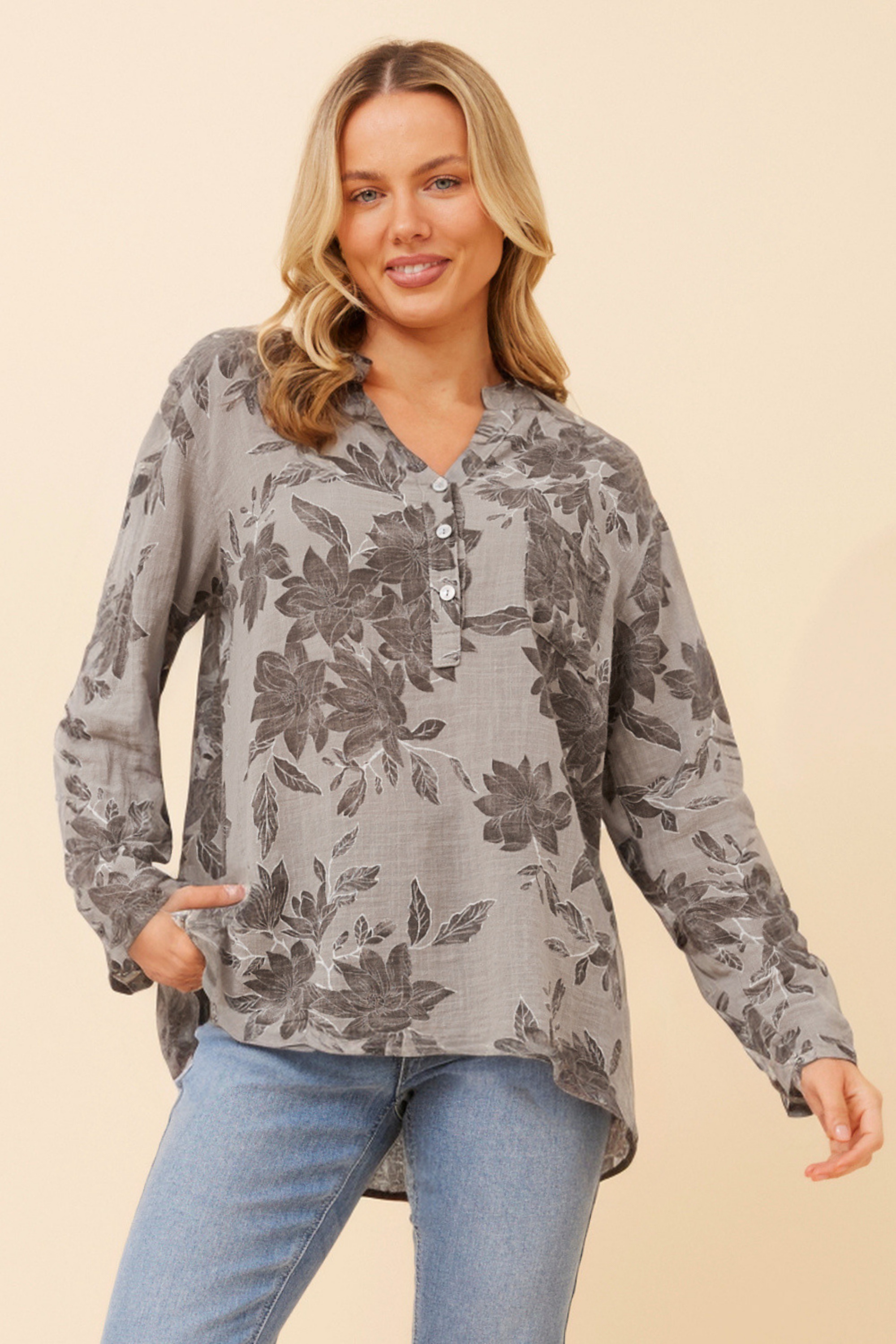 ROSETTA LEAF PRINT TOP