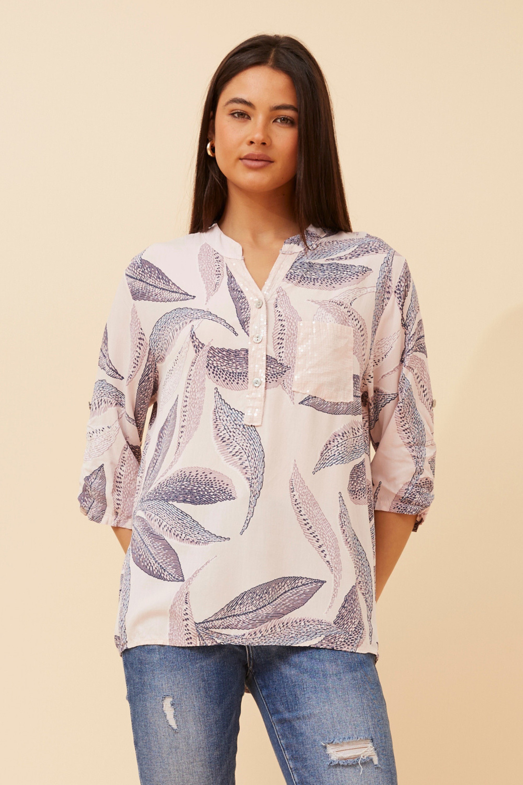 ROSETTA LINEN BLEND TOP