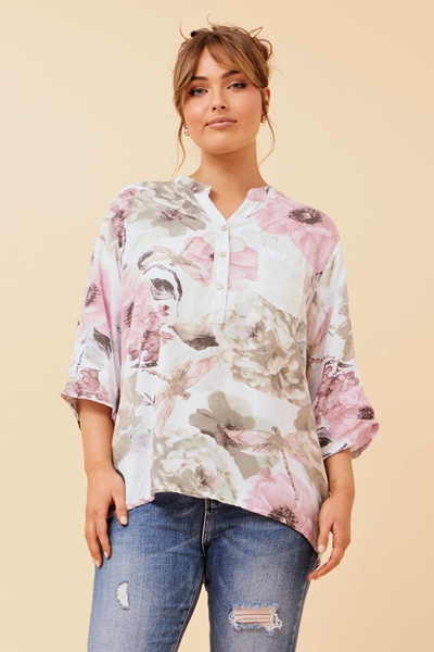 ROSETTA STRIPE PRINT TOP
