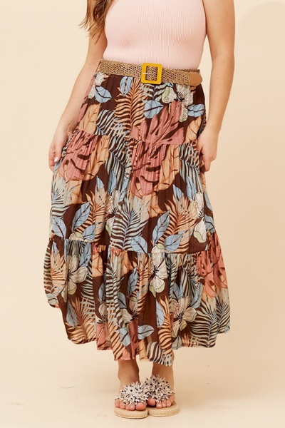 ROSIKA TROPICAL PRINT SKIRT