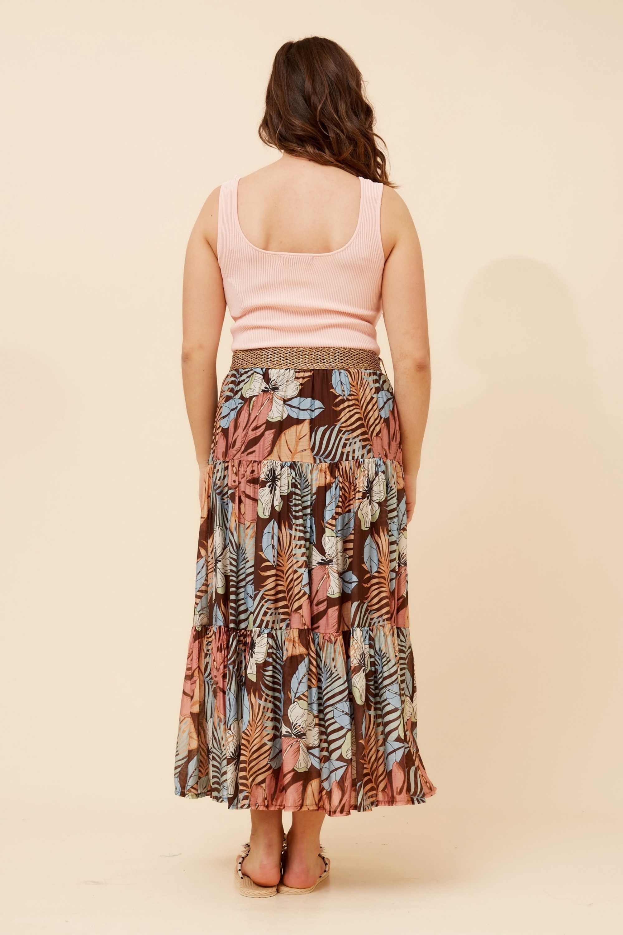 ROSIKA TROPICAL PRINT SKIRT