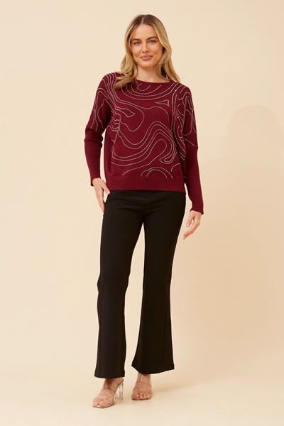 ROSINE DIAMANTE KNIT PULLOVER