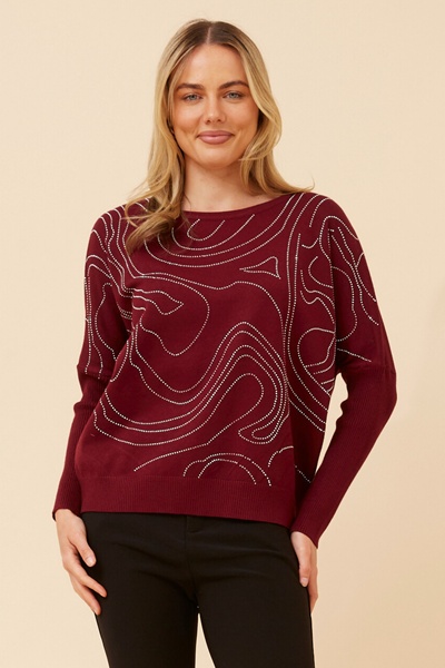 ROSINE DIAMANTE KNIT PULLOVER