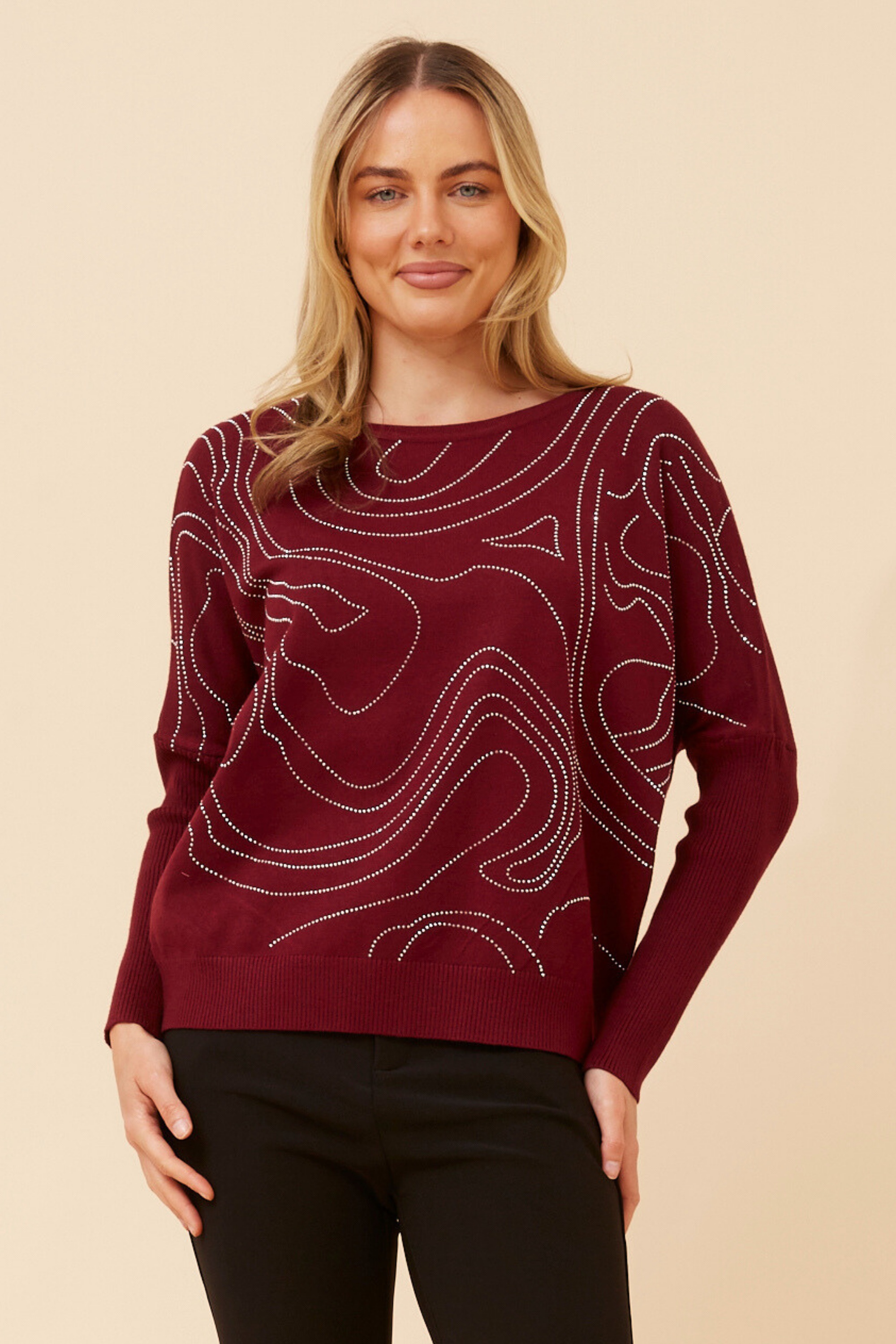 ROSINE DIAMANTE KNIT PULLOVER