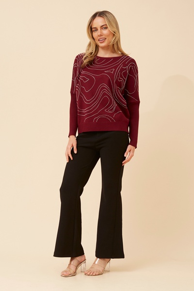 ROSINE DIAMANTE KNIT PULLOVER