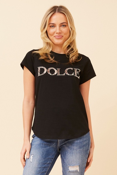 ROSLET DIAMANTE DETAIL T-SHIRT
