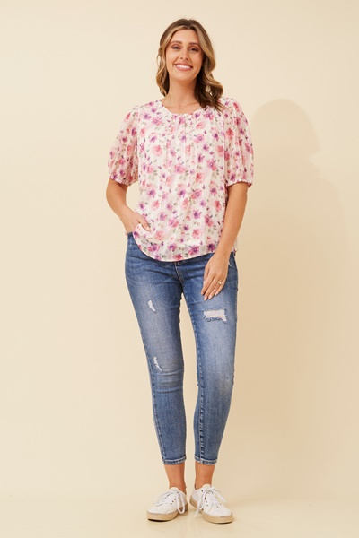 ROYAL FLORAL BLOUSE