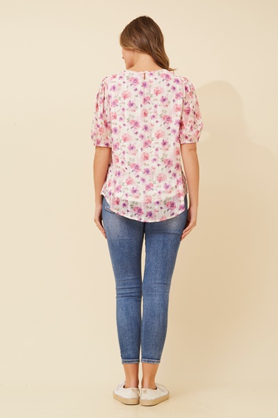 ROYAL FLORAL BLOUSE