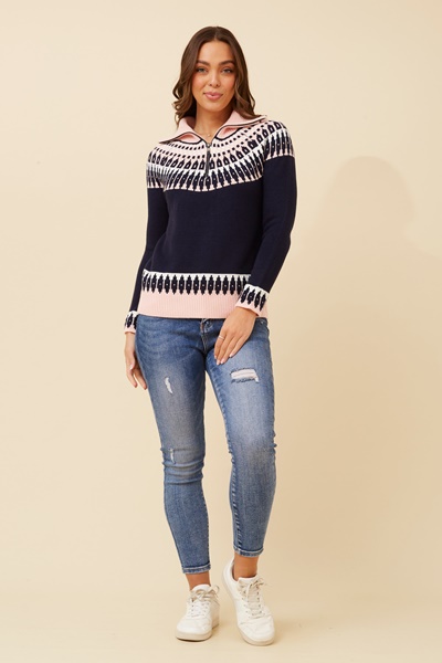 RUBEN JACQUARD KNIT JUMPER