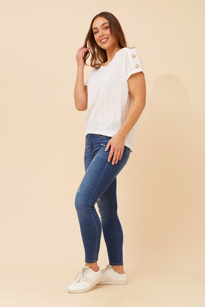 RUBINA BRODERIE ANGLAISE TOP