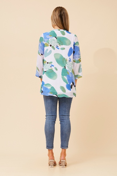 RUBY ABSTRACT PRINT TOP